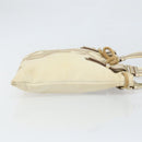 SAINT LAURENT Kahala Tote Bag Canvas Beige Gold 123435 Auth 171425-3