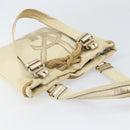 SAINT LAURENT Kahala Tote Bag Canvas Beige Gold 123435 Auth 171425-6