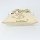 SAINT LAURENT Kahala Tote Bag Canvas Beige Gold 123435 Auth 171425-5