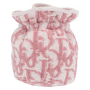 Christian Dior Trotter Canvas Pouch Pile Pink Auth 171427V-2