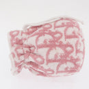 Christian Dior Trotter Canvas Pouch Pile Pink Auth 171427V-4