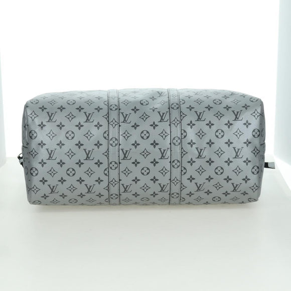 LOUIS VUITTON Monogram Keepall Bandouliere 50 Bag Silver M43848 Auth 171441SAM
