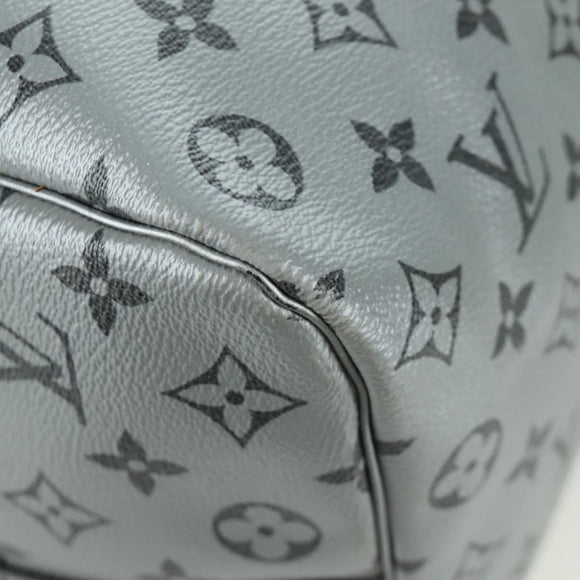 LOUIS VUITTON Monogram Keepall Bandouliere 50 Bag Silver M43848 Auth 171441SAM
