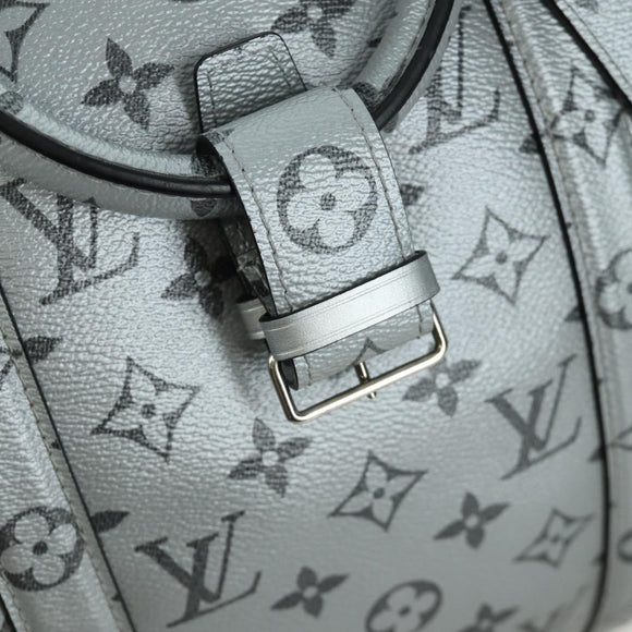 LOUIS VUITTON Monogram Keepall Bandouliere 50 Bag Silver M43848 Auth 171441SAM