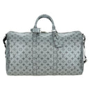 LOUIS VUITTON Monogram Keepall Bandouliere 50 Bag Silver M43848 Auth 171441SAM-13