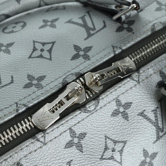 LOUIS VUITTON Monogram Keepall Bandouliere 50 Bag Silver M43848 Auth 171441SAM