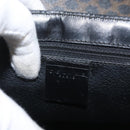 CELINE Macadam Canvas Schoudertas PVC Leer Zwart Goud Auth 171442V-19