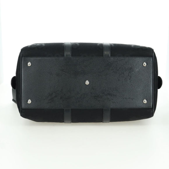 GUCCI GG Canvas Boston Bag 2way Black Silver 739581 Auth 171443SAM