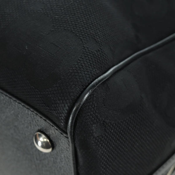 GUCCI GG Canvas Boston Bag 2way Black Silver 739581 Auth 171443SAM