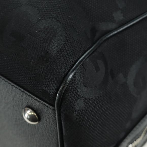 GUCCI GG Canvas Boston Bag 2way Black Silver 739581 Auth 171443SAM