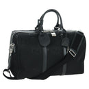 GUCCI GG Canvas Boston Bag 2way Black Silver 739581 Auth 171443SAM-1