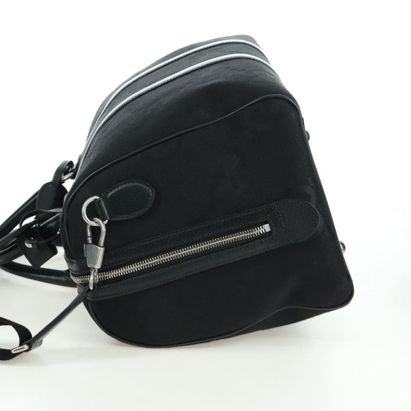 GUCCI GG Canvas Boston Bag 2way Black Silver 739581 Auth 171443SAM