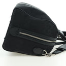 GUCCI GG Canvas Boston Bag 2way Black Silver 739581 Auth 171443SAM-4