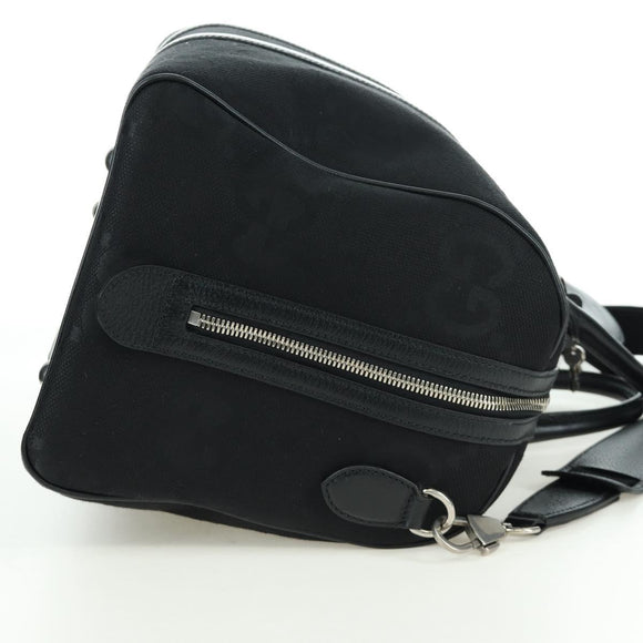 GUCCI GG Canvas Boston Bag 2way Black Silver 739581 Auth 171443SAM