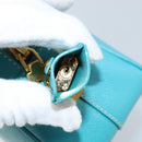 PRADA Hand Bag Safiano leather Gold Emerald Green Auth 171445V-21