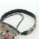 CHANEL Matelasse Chain Bag Tweed 2way Multicolor Silver CC Auth 171446SAM-14