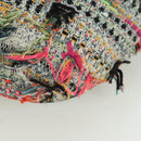 CHANEL Matelasse Chain Bag Tweed 2way Multicolor Silver CC Auth 171446SAM-17