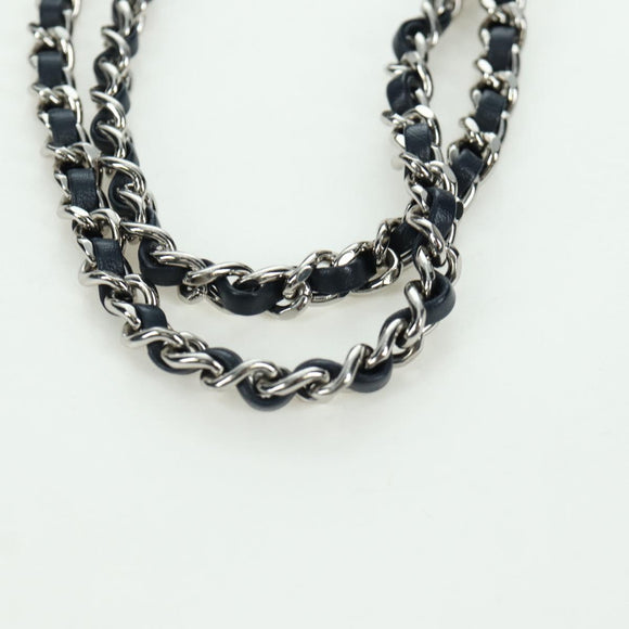 CHANEL Matelasse Chain Bag Tweed 2way Multicolor Silver CC Auth 171446SAM