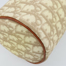 Christian Dior Trotter Canvas Romantic Bag PVC Beige Silver Auth 171447V-16
