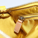 Christian Dior Trotter Canvas Romantic Bag PVC Beige Silver Auth 171447V-21