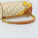 Christian Dior Trotter Canvas Romantic Bag PVC Beige Silver Auth 171447V-7