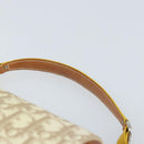 Christian Dior Trotter Canvas Romantic Bag PVC Beige Silver Auth 171447V-8