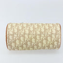 Christian Dior Trotter Canvas Romantic Bag PVC Beige Silver Auth 171447V-5