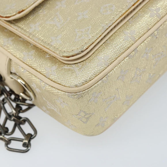LOUIS VUITTON Monogram Shine McKenna Shoulder Bag Gold M92363 LV Auth 171448A