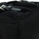 PRADA Chain Shoulder Bag Nylon Black Silver Auth 171449M-11