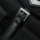 PRADA Chain Shoulder Bag Nylon Black Silver Auth 171449M-20