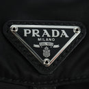 PRADA Chain Shoulder Bag Nylon Black Silver Auth 171449M-21