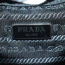 PRADA Chain Shoulder Bag Nylon Black Silver Auth 171449M-23