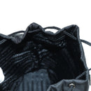 PRADA Chain Shoulder Bag Nylon Black Silver Auth 171449M-25