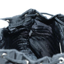 PRADA Chain Shoulder Bag Nylon Black Silver Auth 171449M-26