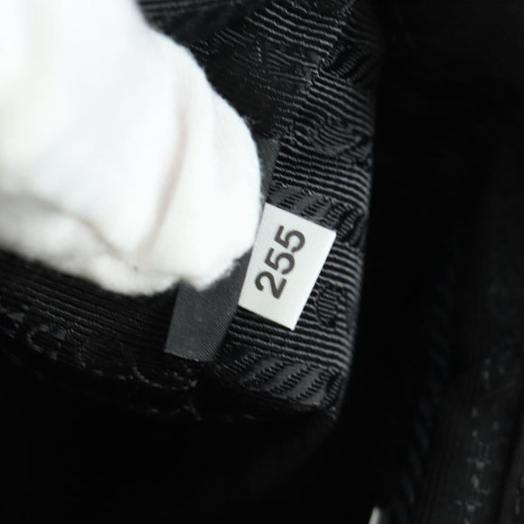 PRADA Chain Shoulder Bag Nylon Black Silver Auth 171449M