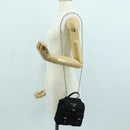 PRADA Chain Shoulder Bag Nylon Black Silver Auth 171449M-28