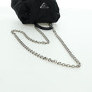 PRADA Chain Shoulder Bag Nylon Black Silver Auth 171449M-7