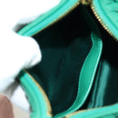 Miu Miu Matelasse Chain Shoulder Bag Leather 2way Green Gold Auth 171450SAM-25