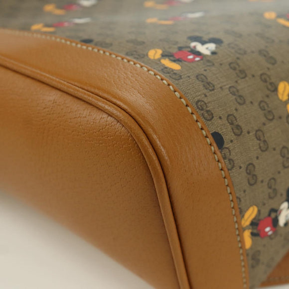 GUCCI Micro GG Supreme Disney Backpack PVC Beige Gold 552884 Auth 171451SAM