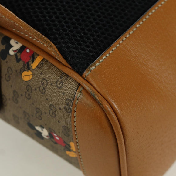 GUCCI Micro GG Supreme Disney Backpack PVC Beige Gold 552884 Auth 171451SAM