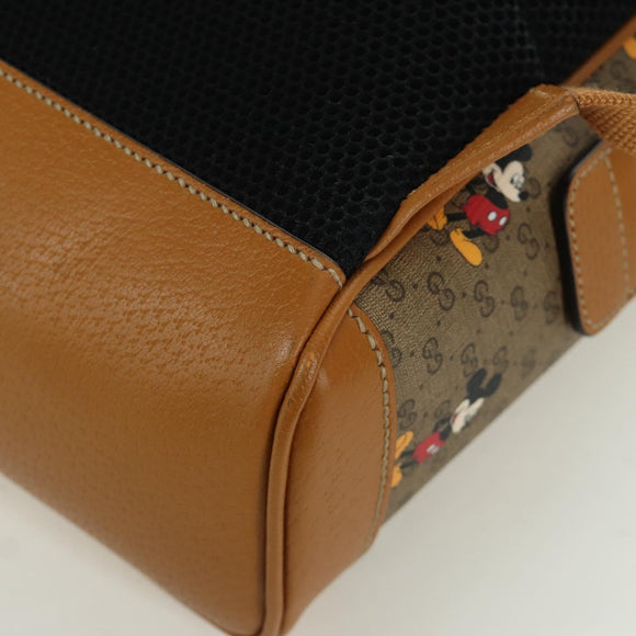 GUCCI Micro GG Supreme Disney Backpack PVC Beige Gold 552884 Auth 171451SAM