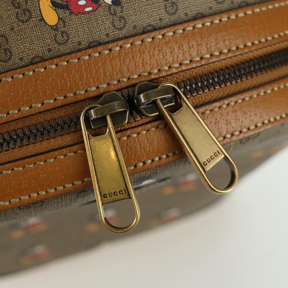GUCCI Micro GG Supreme Disney Backpack PVC Beige Gold 552884 Auth 171451SAM