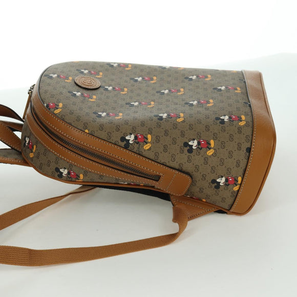 GUCCI Micro GG Supreme Disney Backpack PVC Beige Gold 552884 Auth 171451SAM
