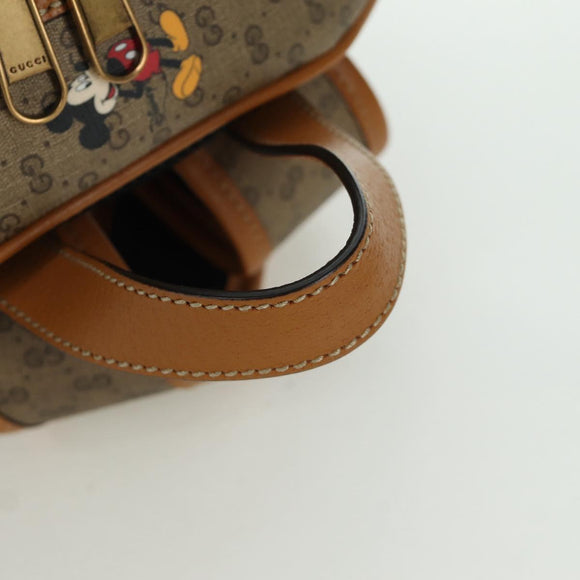 GUCCI Micro GG Supreme Disney Backpack PVC Beige Gold 552884 Auth 171451SAM