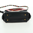 Christian Dior Shoulder Bag Leather 2way Black Gold Auth 171453SAV-5