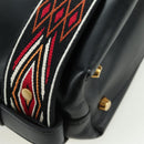 Christian Dior Shoulder Bag Leather 2way Black Gold Auth 171453SAV-18
