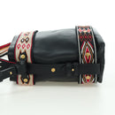 Christian Dior Shoulder Bag Leather 2way Black Gold Auth 171453SAV-3
