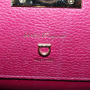 Salvatore Ferragamo Gancini Hand Bag Leather 2way Purple Gold Auth 171454A-21