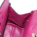Salvatore Ferragamo Gancini Hand Bag Leather 2way Purple Gold Auth 171454A-22