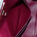 Salvatore Ferragamo Gancini Hand Bag Leather 2way Purple Gold Auth 171454A-24